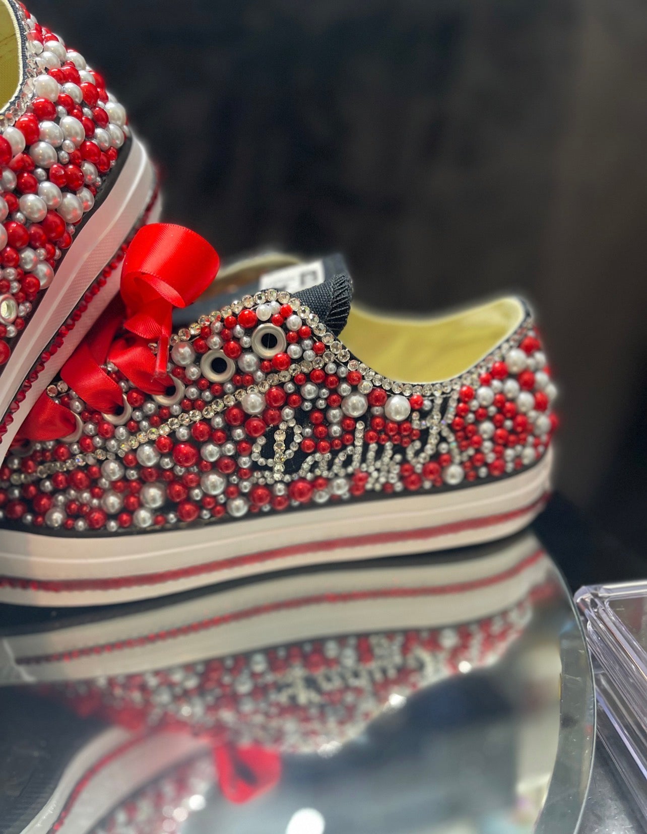 Chayil Couture “Walk By Faith” Rhinestone Statement Sneakers