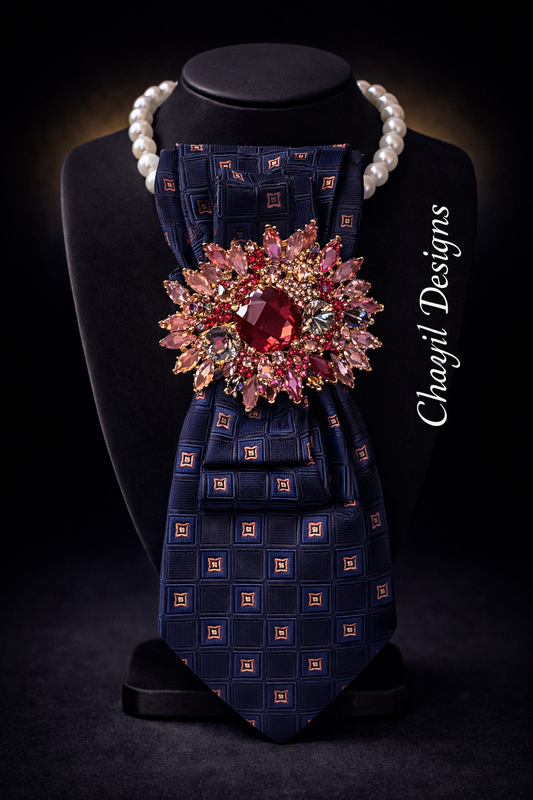 Royal Ember Crystal Statement Tie