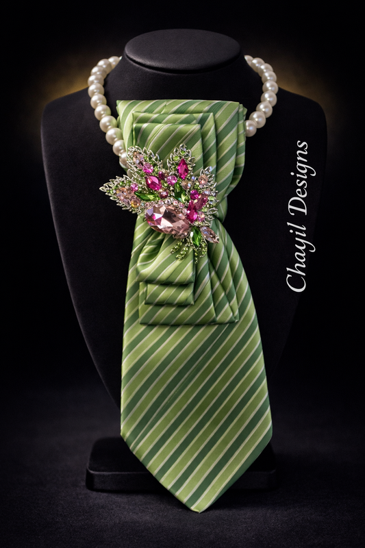 Emerald Garden Crystal Statement Tie