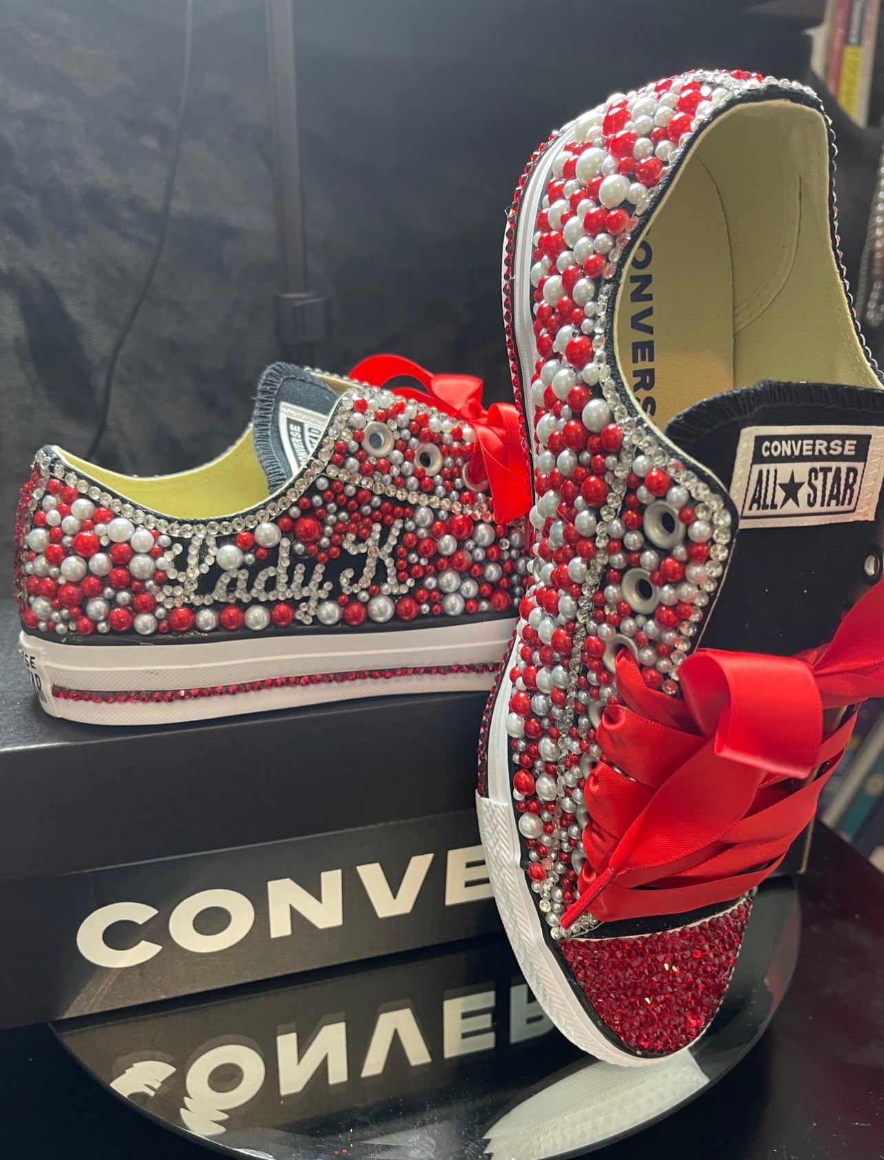 Chayil Couture “Walk By Faith” Rhinestone Statement Sneakers