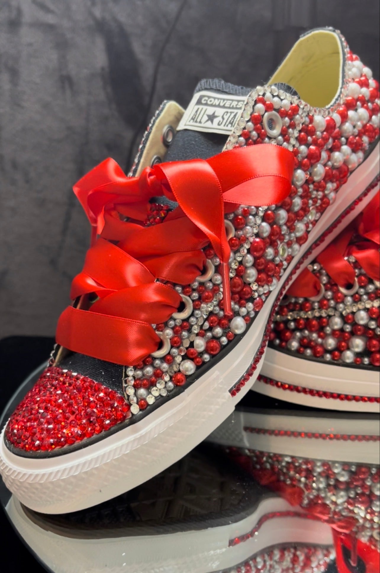 Chayil Couture “Walk By Faith” Rhinestone Statement Sneakers